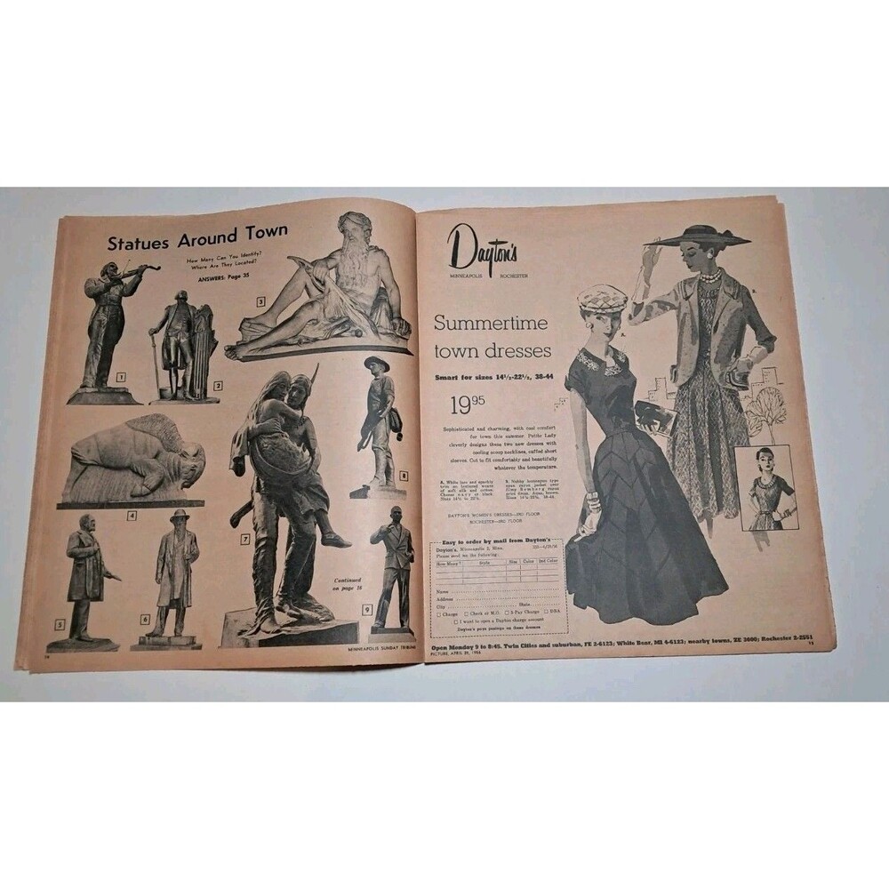 Picture Roto Magazine Minneapolis Sunday Tribune 4/29/1956 Judy Schaefer - Picture 5 of 11
